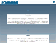 Tablet Screenshot of novaautomotive.com